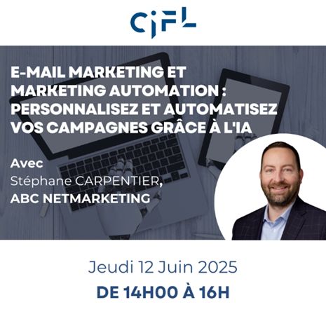 Webinaire E-mail Marketing et marketing automation : personnalisez et automatisez vos campagnes grâce à l'IA